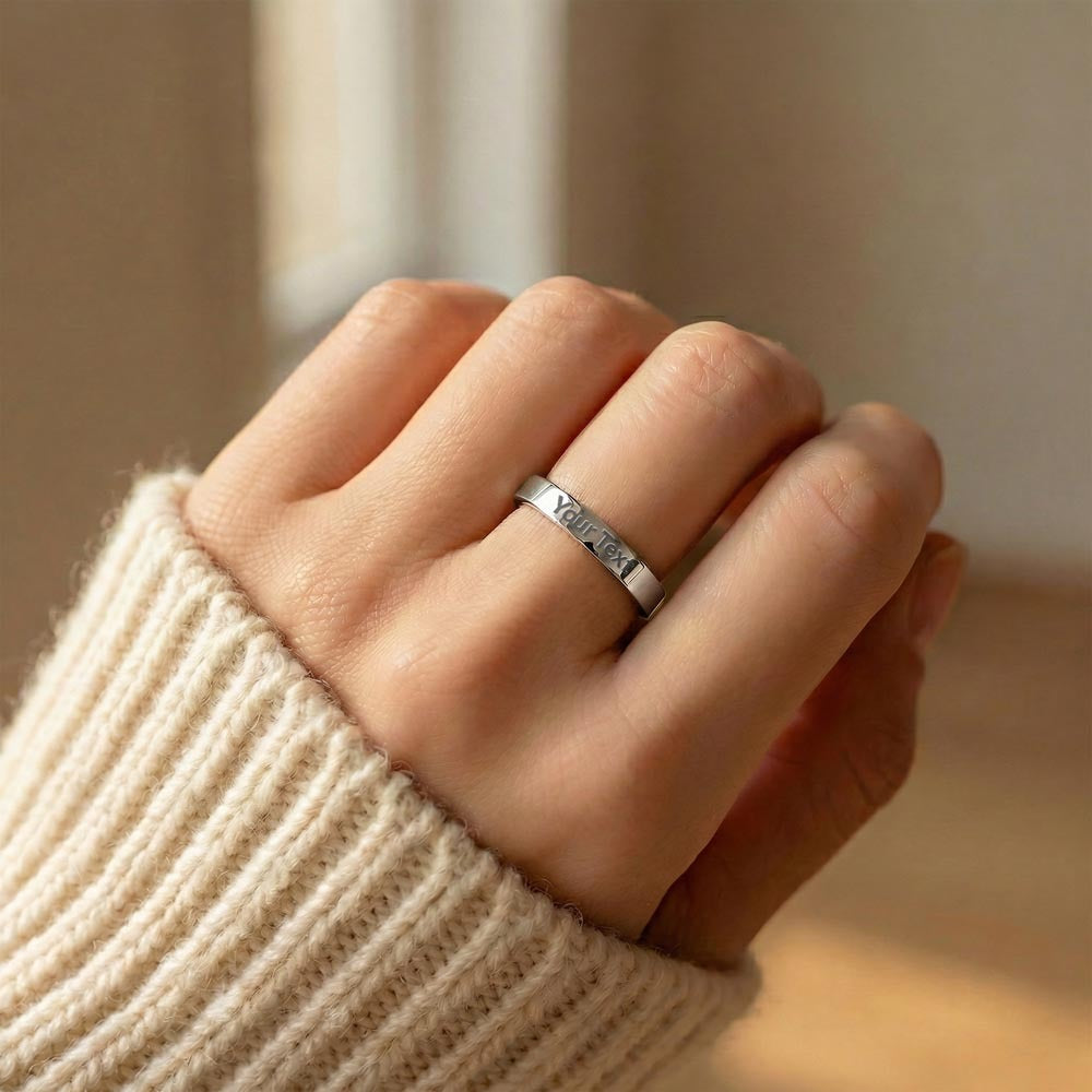 Engraved Love Ring for Her