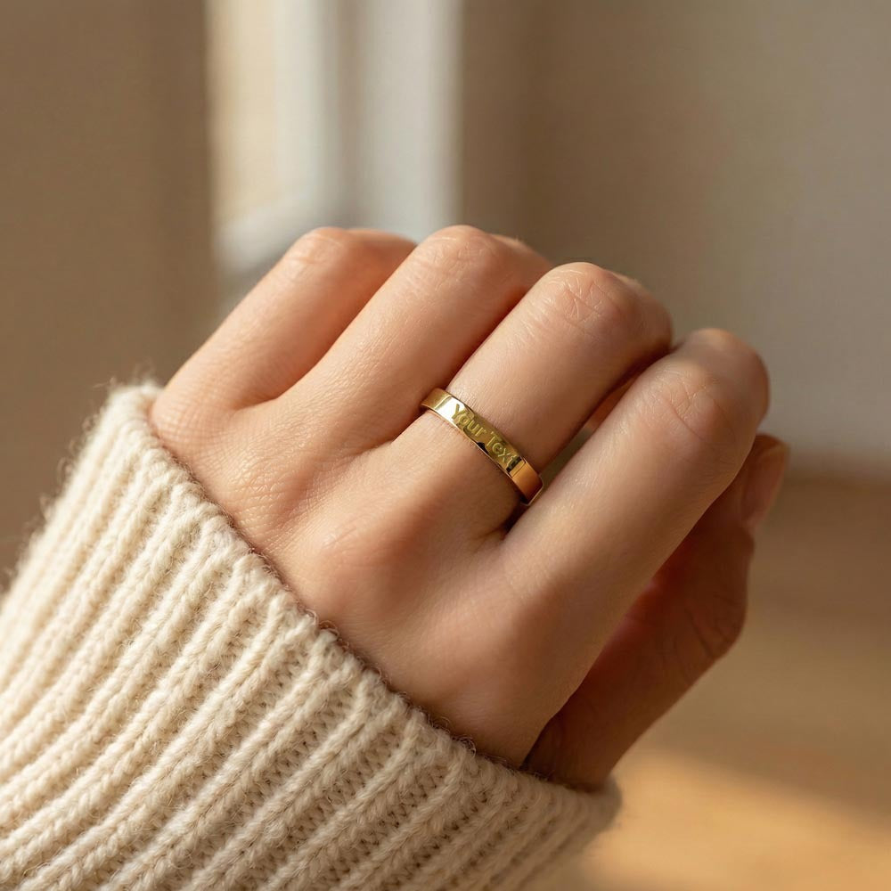 Engraved Love Ring for Her