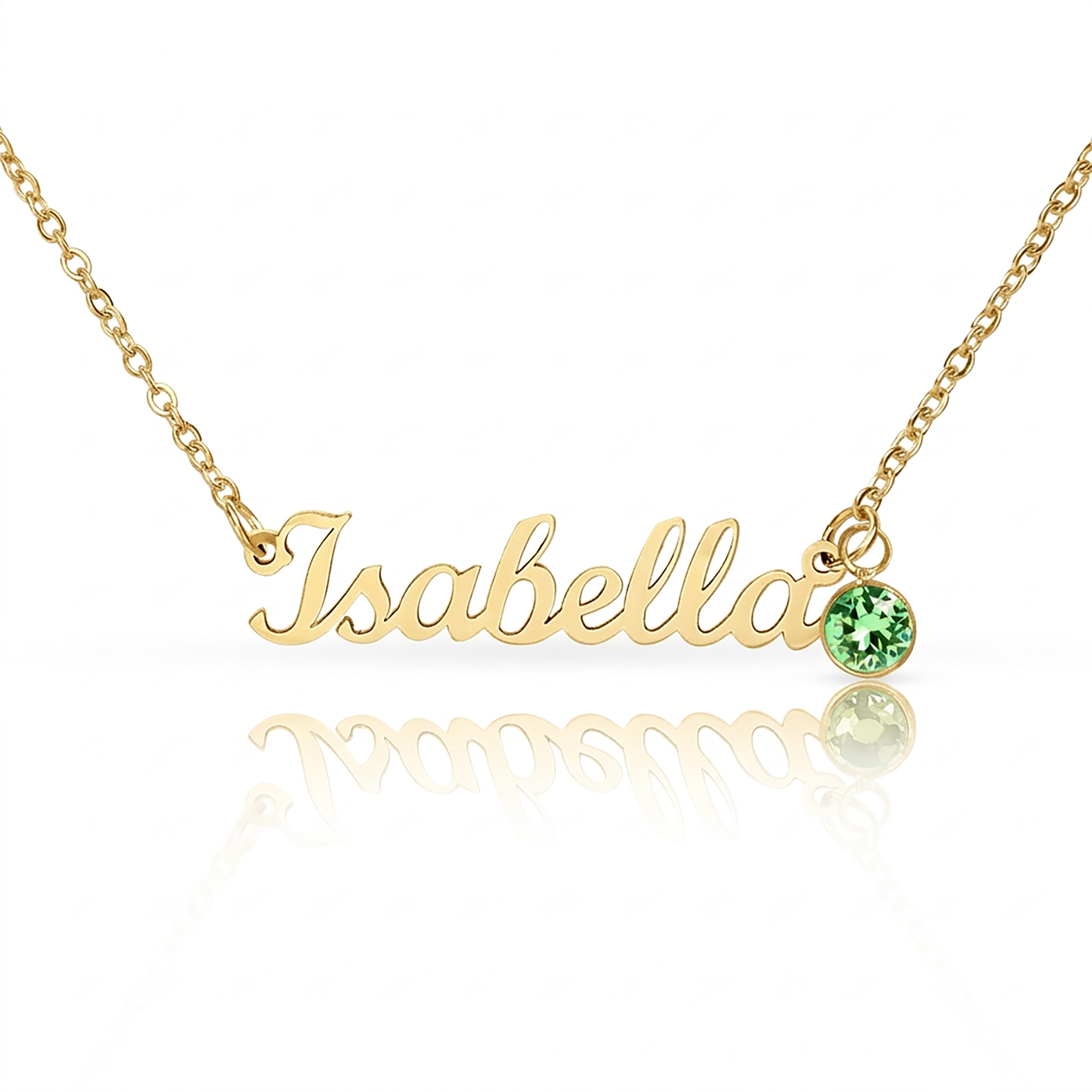 Custom Name Necklace with Birthstone