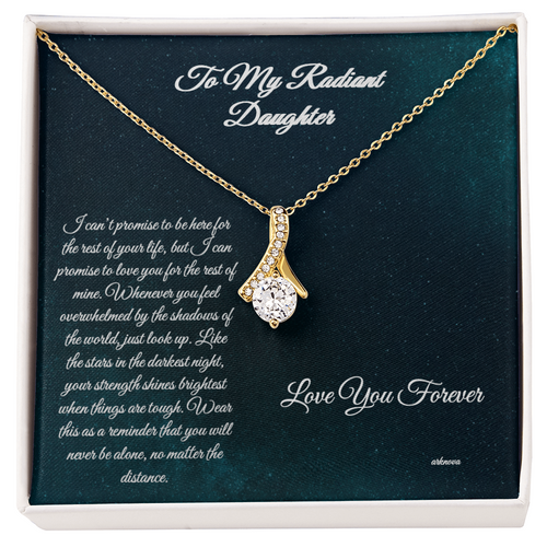 Personalized gold necklace with cubic zirconia star pendant in anniversary gift box for her. - Everlasting Star Necklace - Arkenova Jewelry