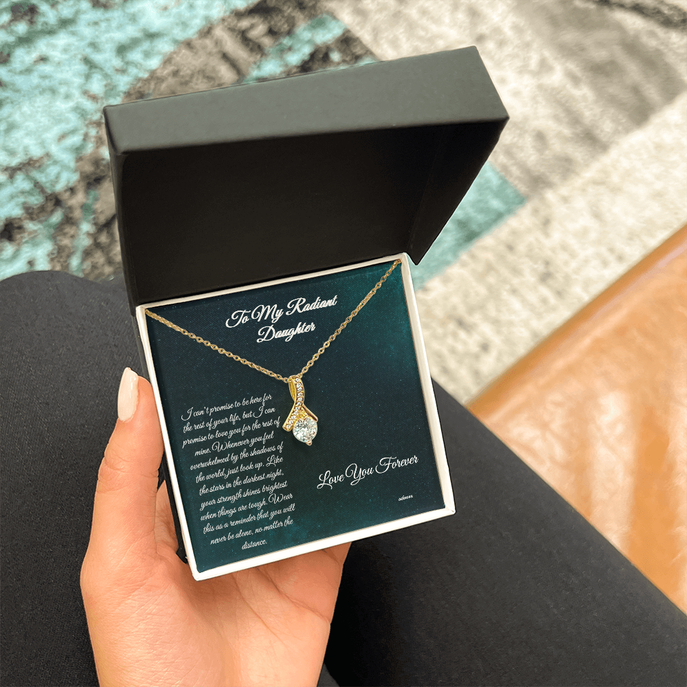 Personalized gold necklace with cubic zirconia star pendant in luxury gift box for her anniversary. - Everlasting Star Necklace - Arkenova Jewelry