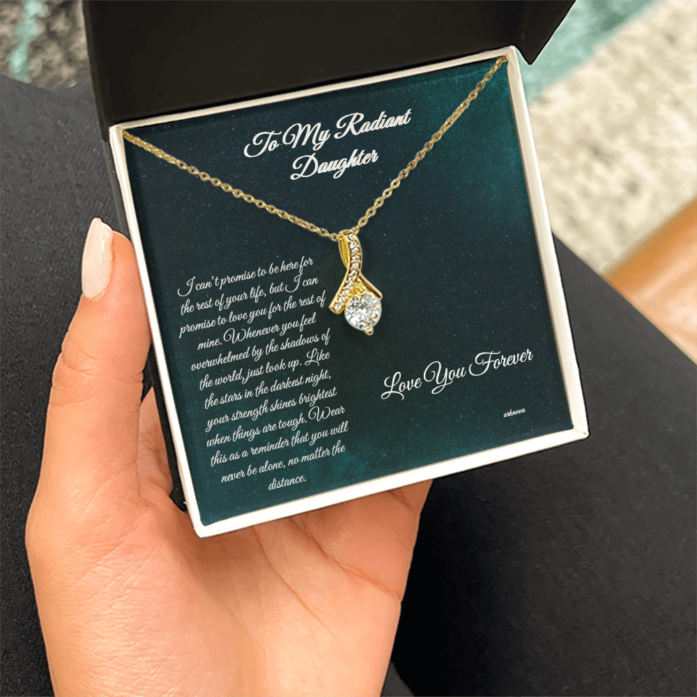 14k white gold star necklace with cubic zirconia in luxury gift box, personalized anniversary jewelry for her. - Everlasting Star Necklace - Arkenova Jewelry