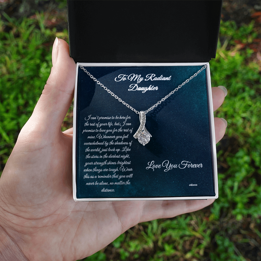 Personalized silver star necklace with cubic zirconia in luxury box, romantic anniversary gift for her. - Everlasting Star Necklace - Arkenova Jewelry