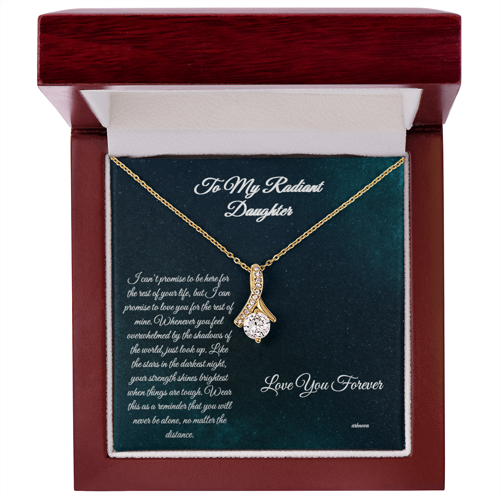 Personalized star pendant necklace with cubic zirconia in gold gift box, anniversary jewelry for her. - Everlasting Star Necklace - Arkenova Jewelry