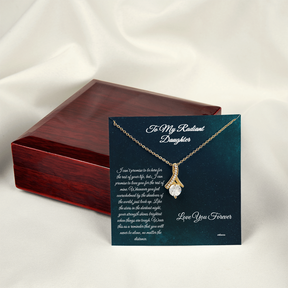 Personalized Everlasting Star necklace in gold with cubic zirconia pendant, perfect anniversary gift for her. - Everlasting Star Necklace - Arkenova Jewelry