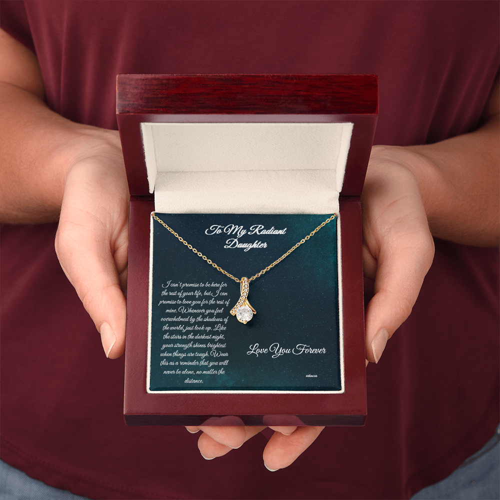 Personalized 14k gold everlasting star necklace in luxury wooden box, perfect anniversary gift for her. - Everlasting Star Necklace - Arkenova Jewelry