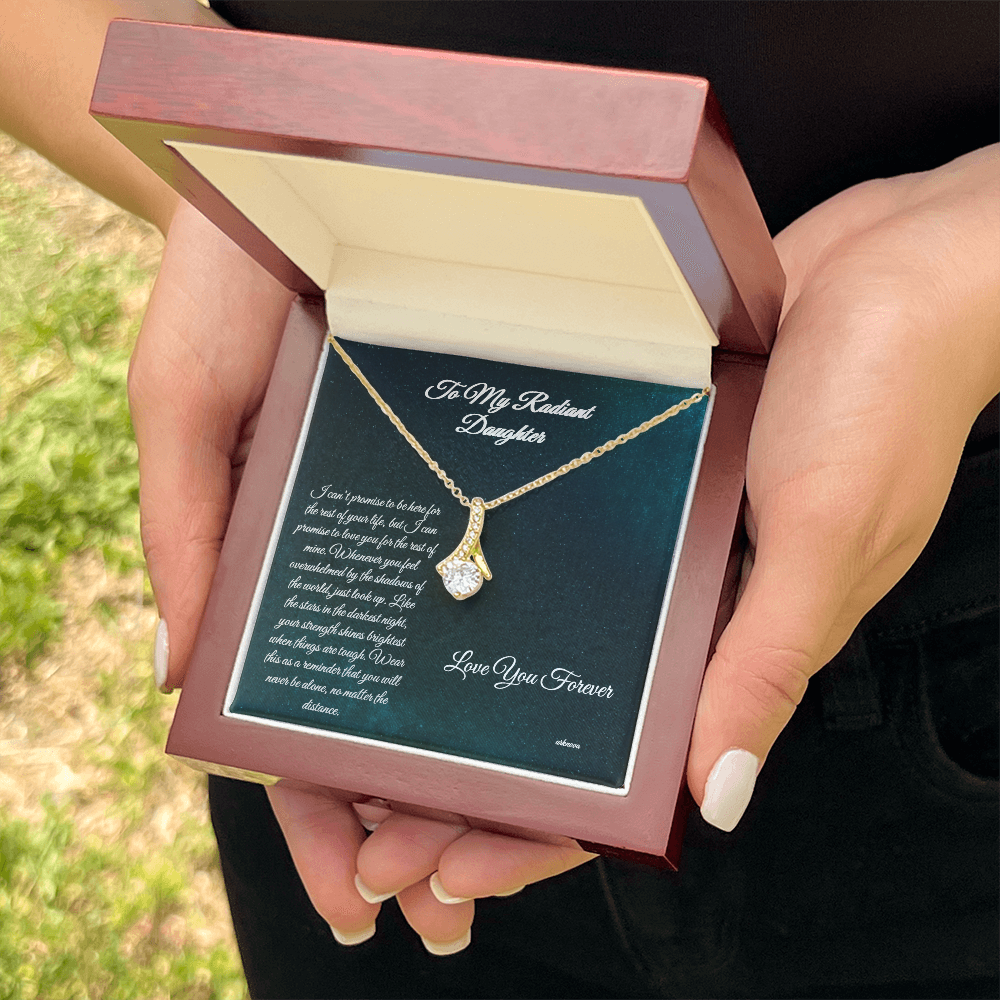 Personalized gold star necklace with cubic zirconia pendant in luxury gift box for her anniversary. - Everlasting Star Necklace - Arkenova Jewelry