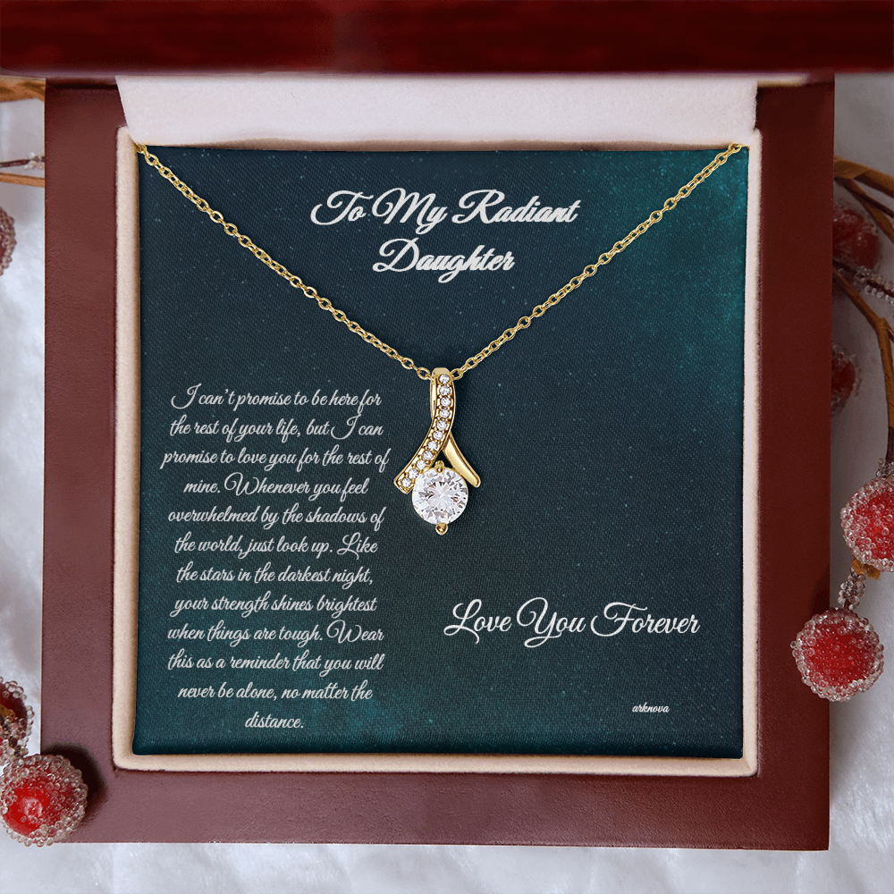 Personalized Everlasting Star necklace with cubic zirconia on gold chain, anniversary gift for her. - Everlasting Star Necklace - Arkenova Jewelry
