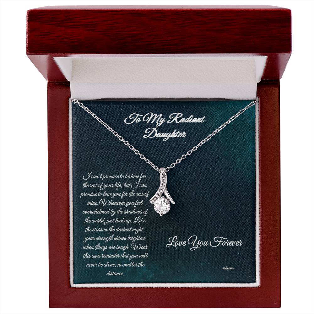 Personalized silver star necklace gift for her with engraved anniversary message in a luxury box. - Everlasting Star Necklace - Arkenova Jewelry