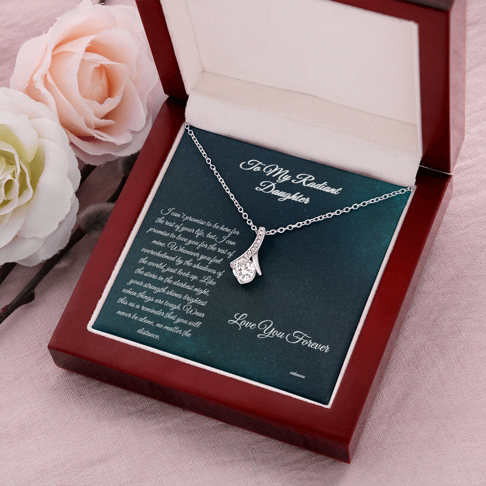 Personalized star pendant necklace with cubic zirconia, elegant anniversary gift jewelry for her in white gold. - Everlasting Star Necklace - Arkenova Jewelry