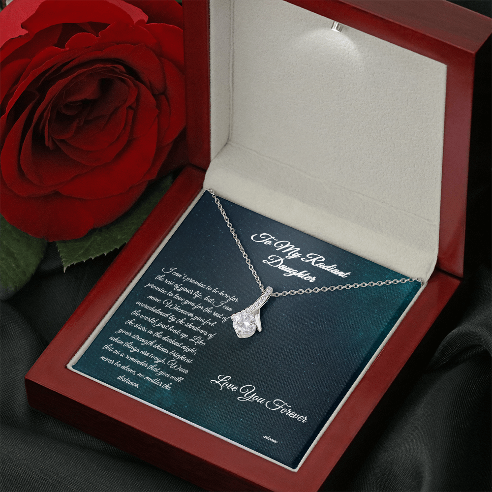 Personalized sparkling star necklace in silver with cubic zirconia, elegant anniversary jewelry gift for her in a luxury box. - Everlasting Star Necklace - Arkenova Jewelry