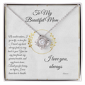 Personalized silver necklace with square cubic zirconia pendant in anniversary gift box for her. - To My Forever Home - Arkenova Jewelry
