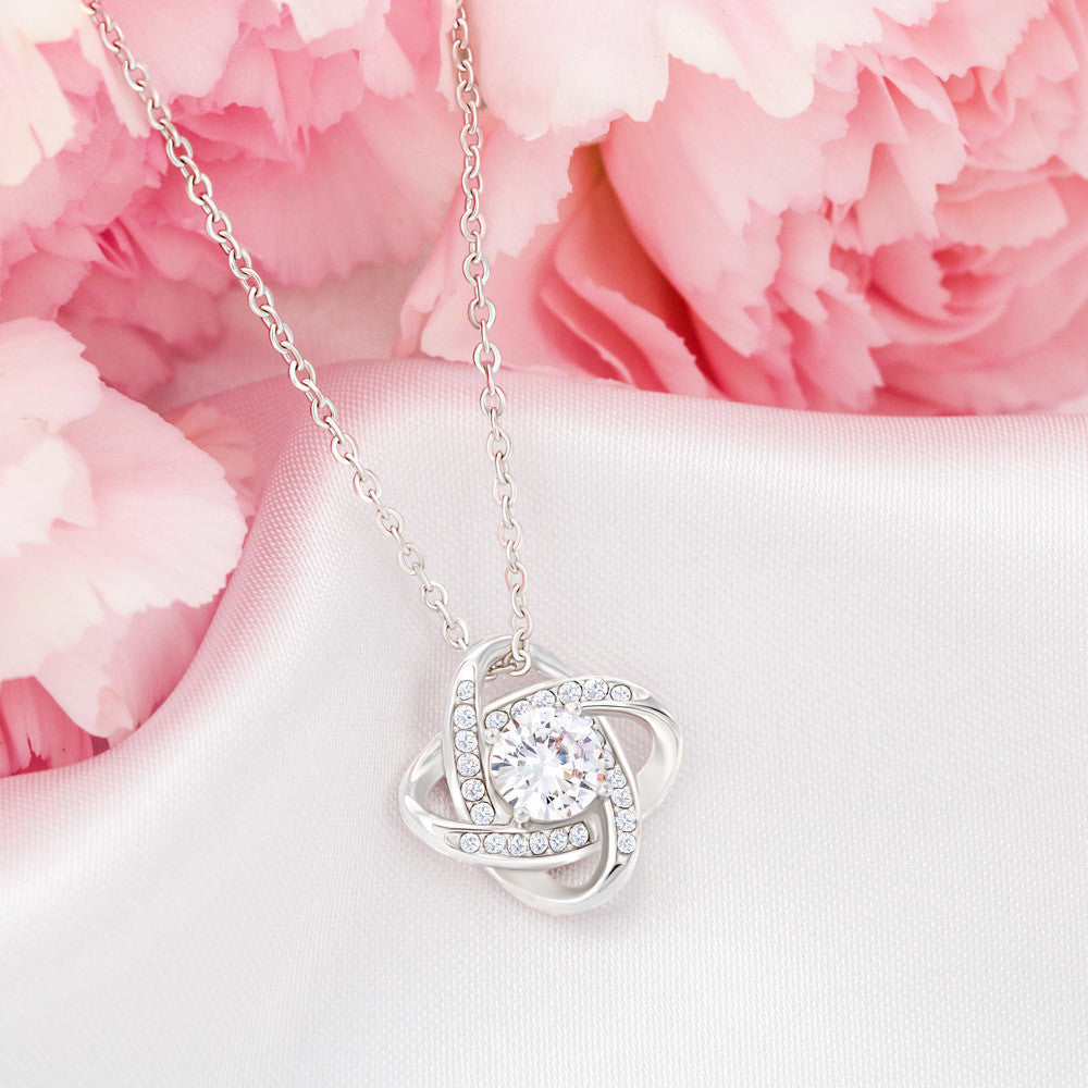 14K white gold personalized necklace with sparkling cubic zirconia, romantic anniversary gift for her. - To My Forever Home - Arkenova Jewelry