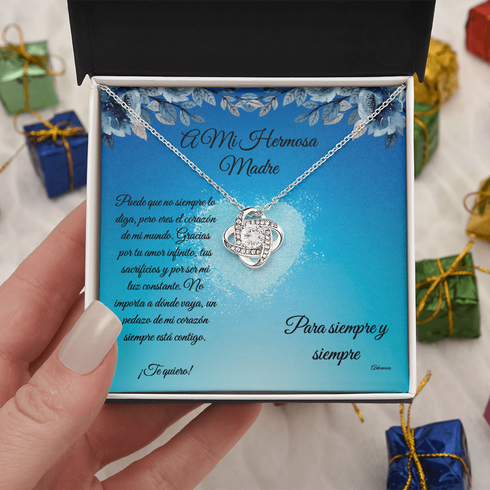 para mi hermosa madre -Love Knot Necklace