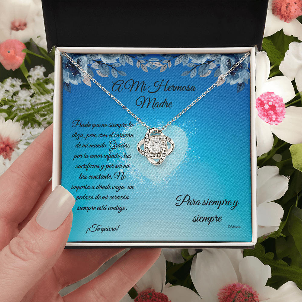para mi hermosa madre -Love Knot Necklace