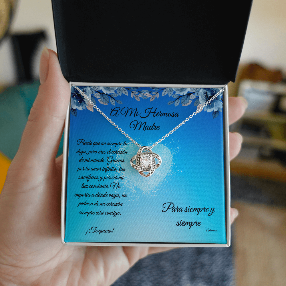 para mi hermosa madre -Love Knot Necklace