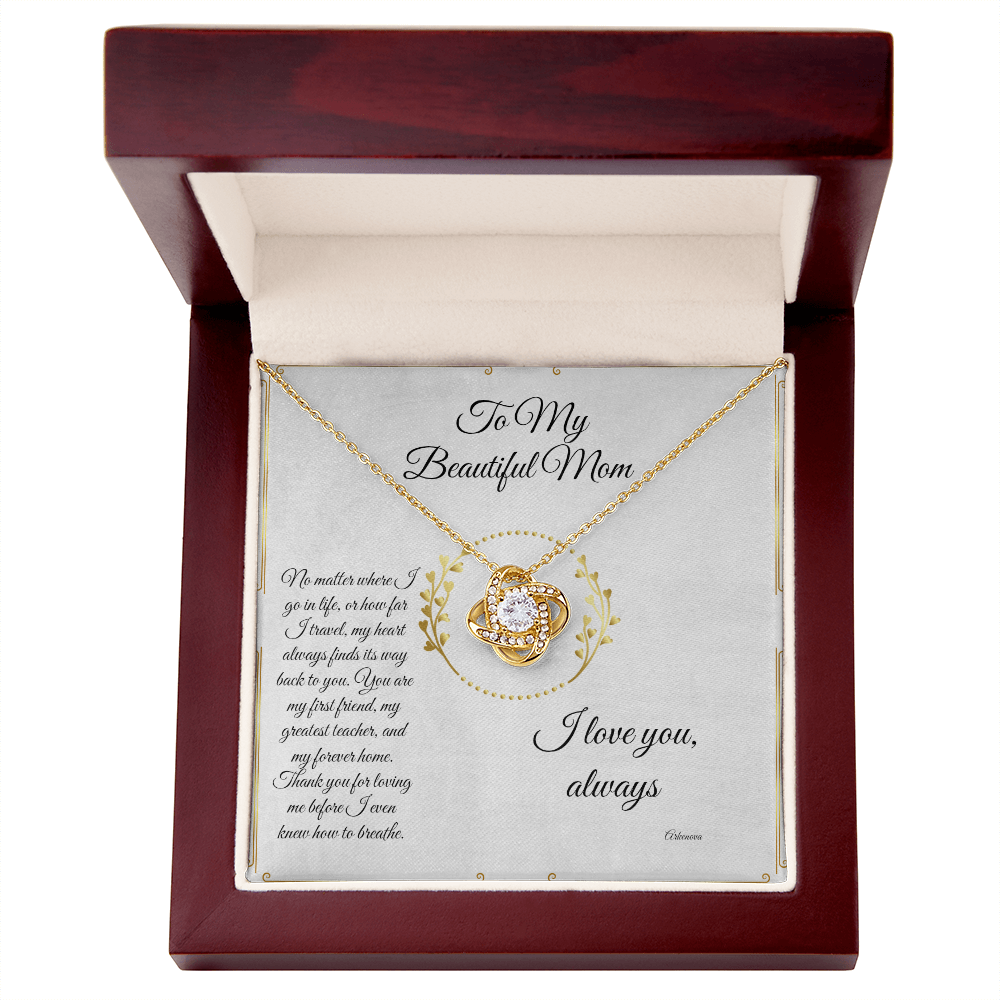 Personalized gold necklace with cubic zirconia in elegant box, romantic anniversary gift for her. - To My Forever Home - Arkenova Jewelry