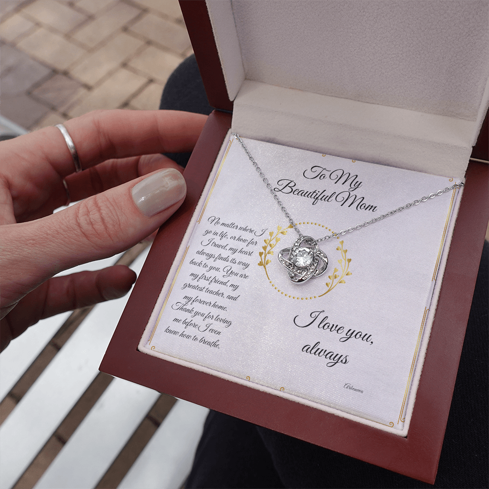 Personalized silver necklace with heart pendant in luxury gift box, romantic anniversary jewelry for her. - To My Forever Home - Arkenova Jewelry