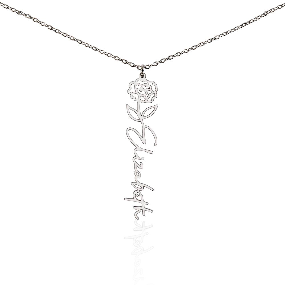 Flower Name Necklace - The perfect necklace for her