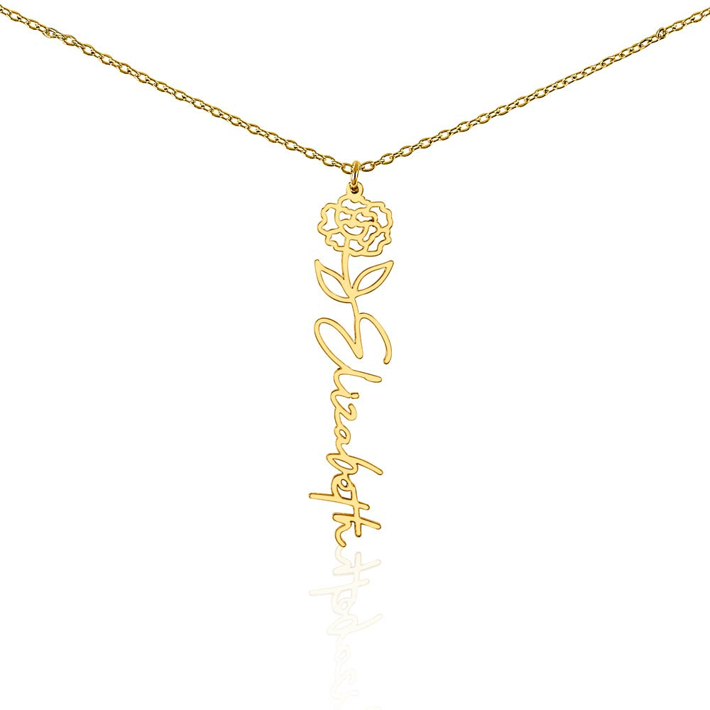 Flower Name Necklace - The perfect necklace for her