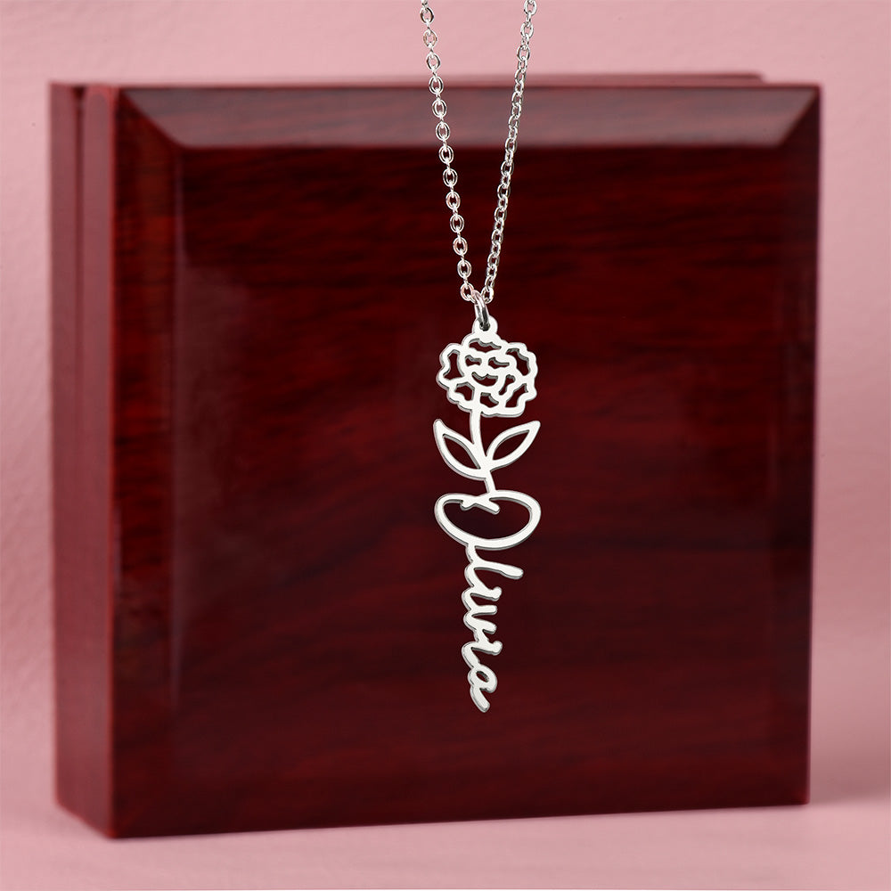 Flower Name Necklace - The perfect necklace for her