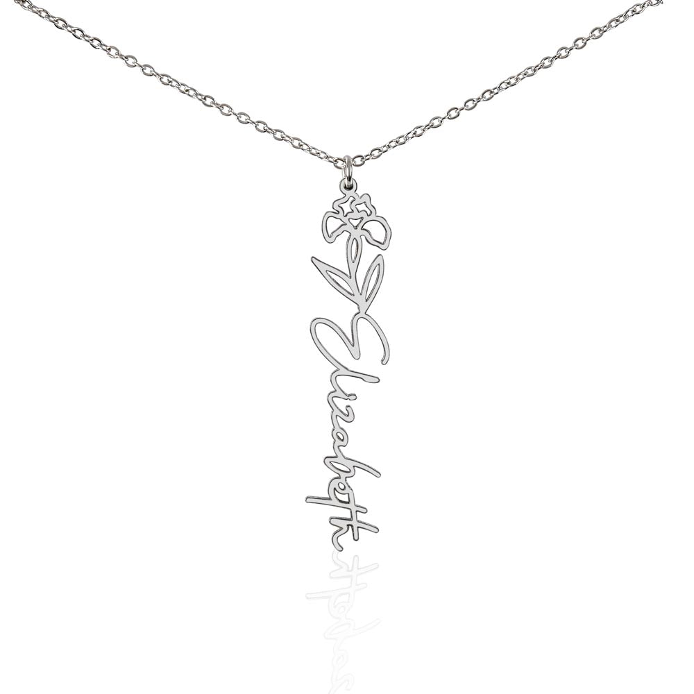 Flower Name Necklace - The perfect necklace for her