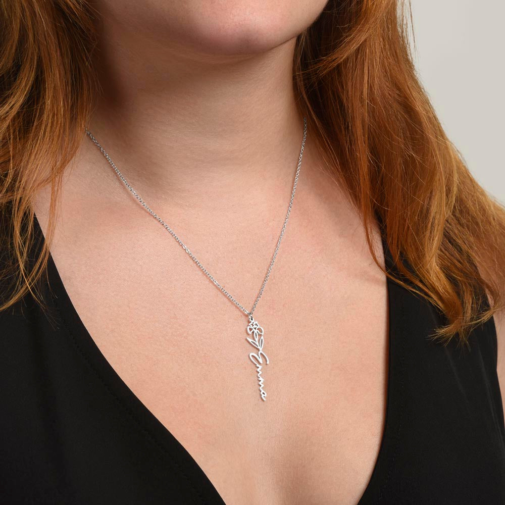 Flower Name Necklace - The perfect necklace for her