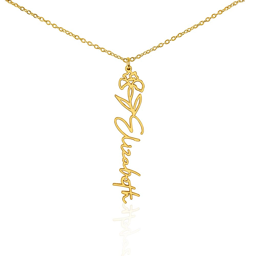 Flower Name Necklace - The perfect necklace for her