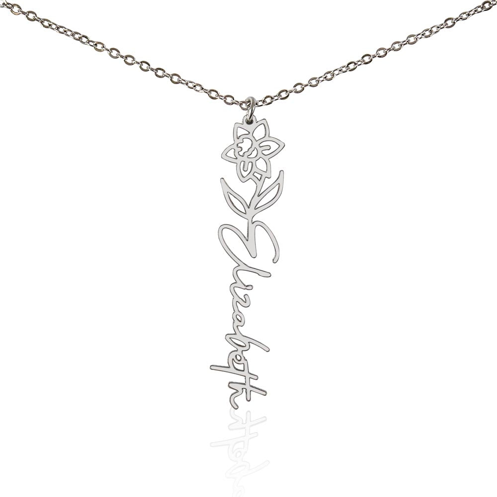 Flower Name Necklace - The perfect necklace for her