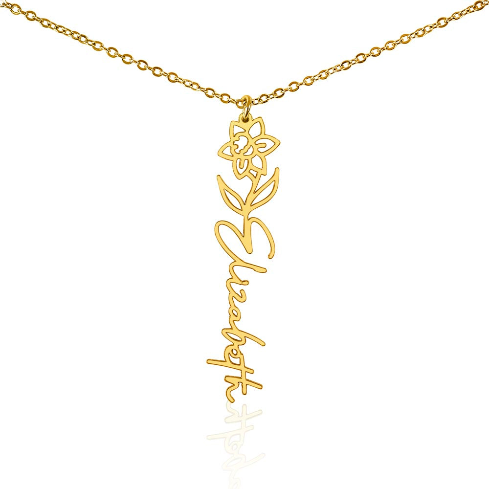 Flower Name Necklace - The perfect necklace for her