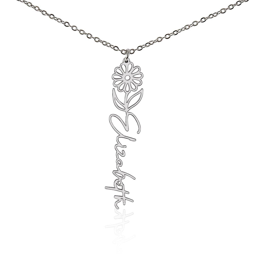 Flower Name Necklace - The perfect necklace for her