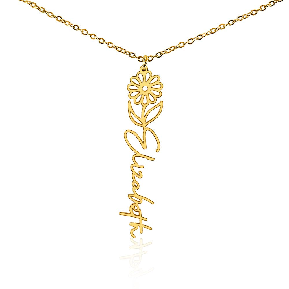 Flower Name Necklace - The perfect necklace for her