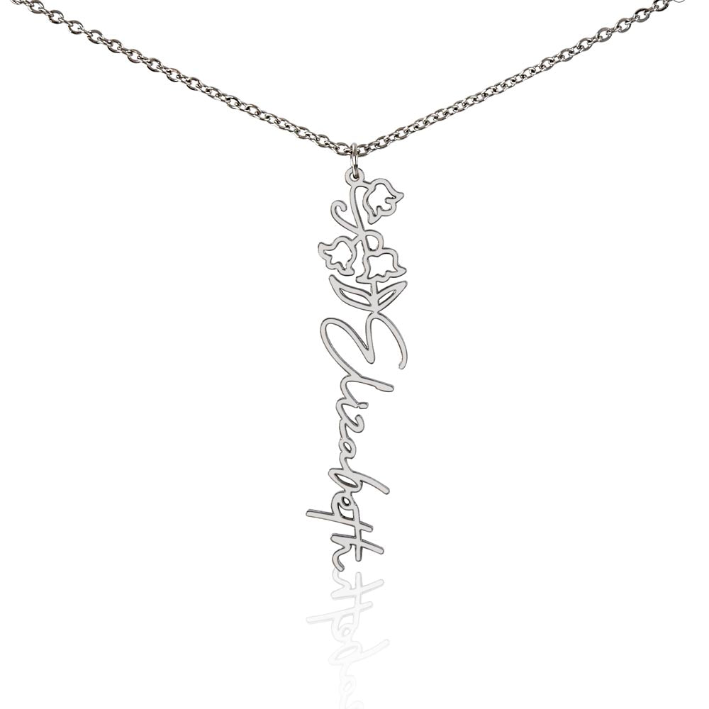 Flower Name Necklace - The perfect necklace for her