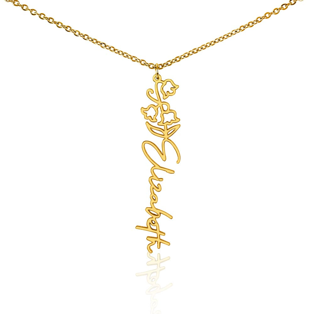Flower Name Necklace - The perfect necklace for her