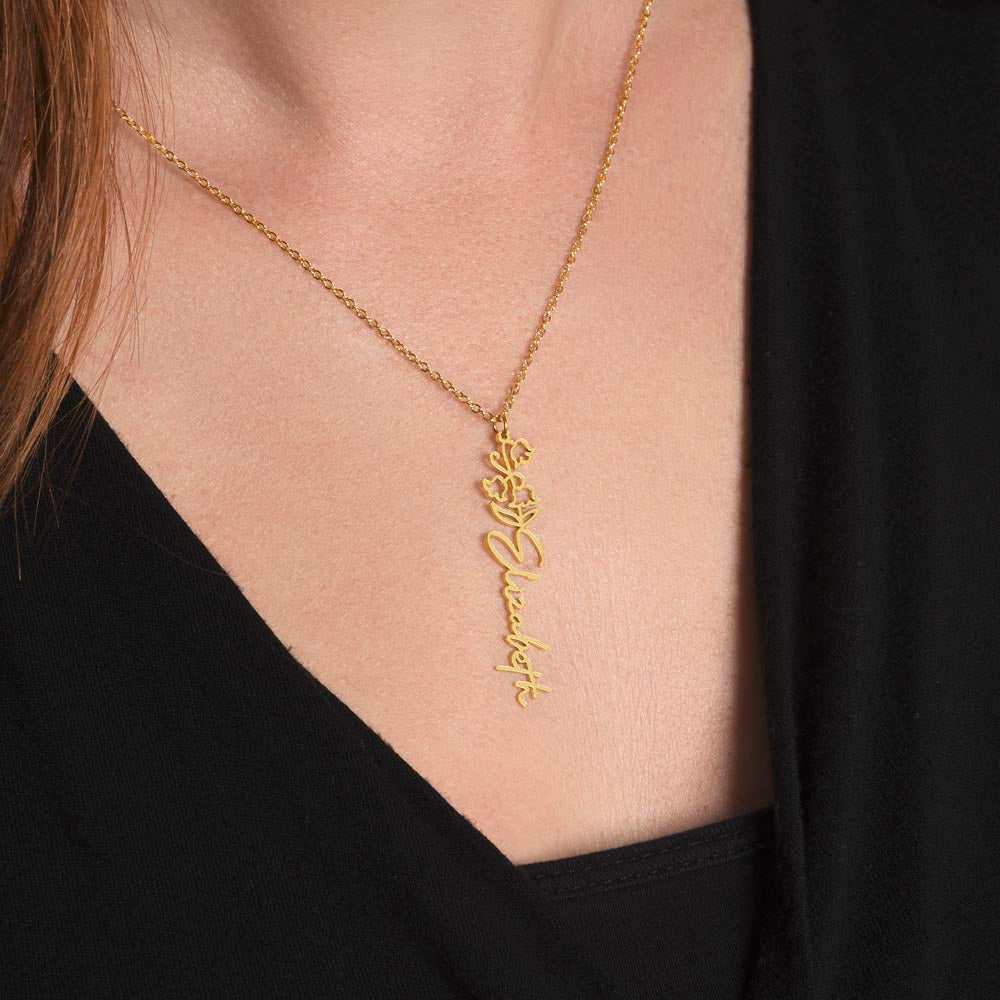 Flower Name Necklace - The perfect necklace for her