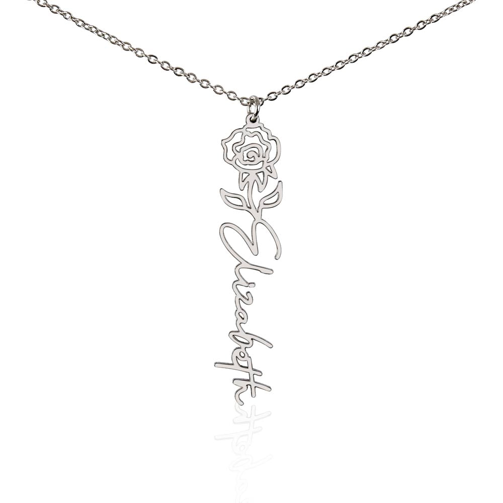 Flower Name Necklace - The perfect necklace for her
