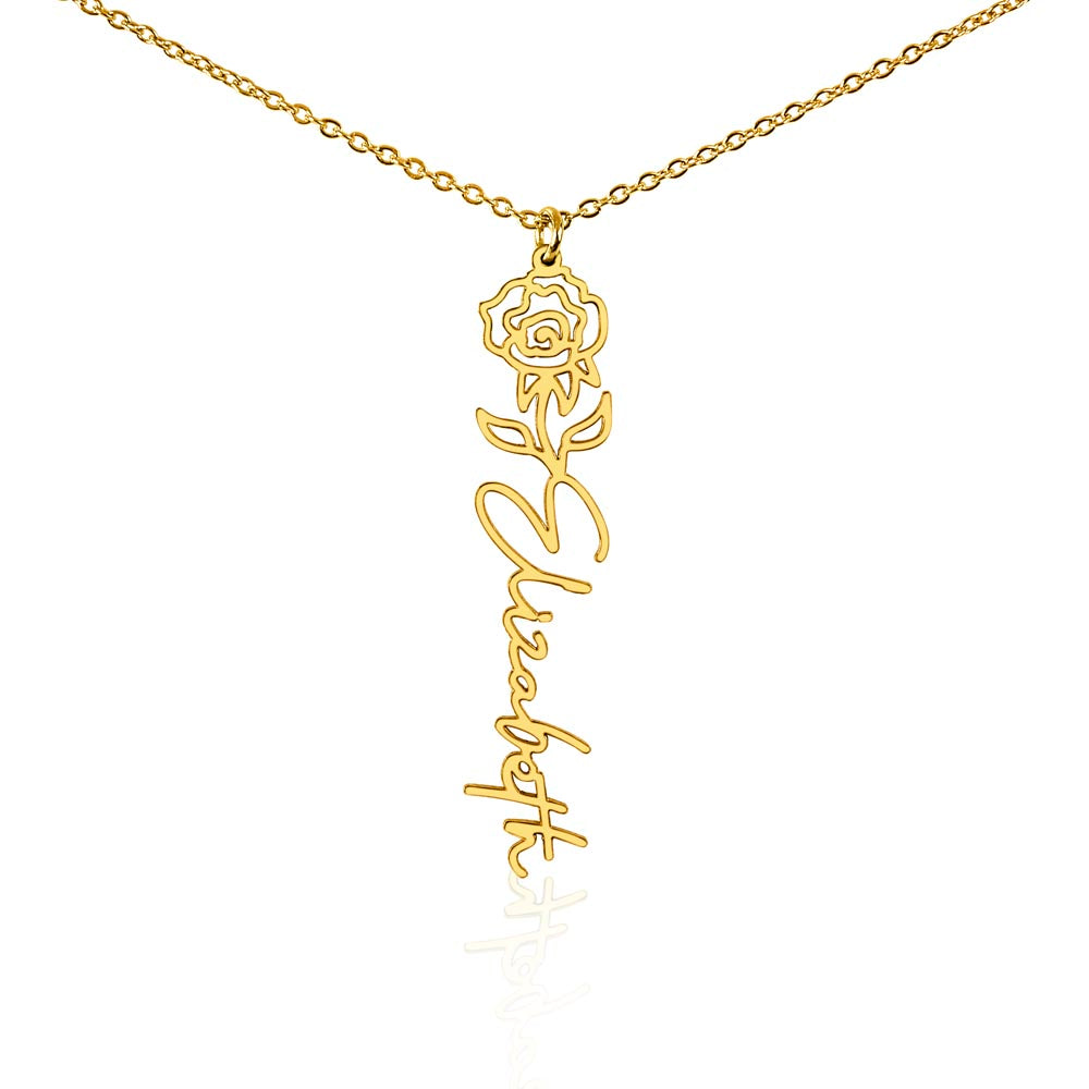 Flower Name Necklace - The perfect necklace for her