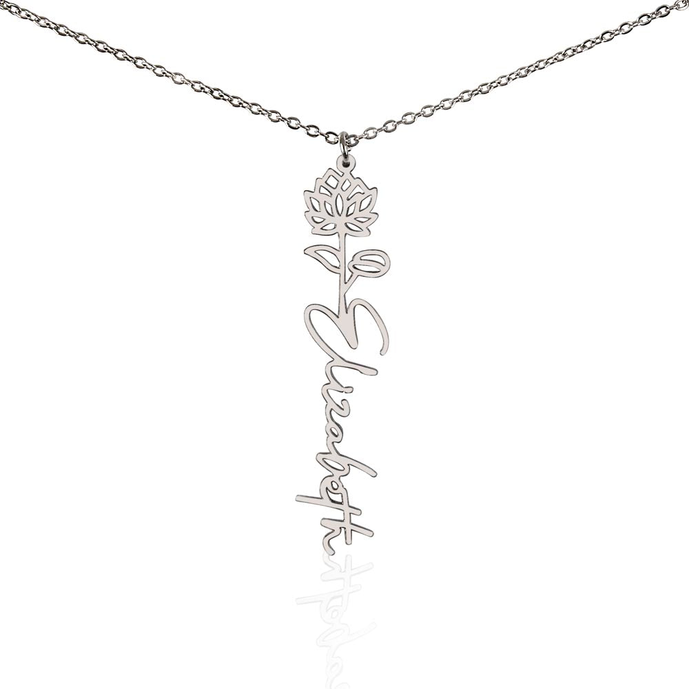 Flower Name Necklace - The perfect necklace for her