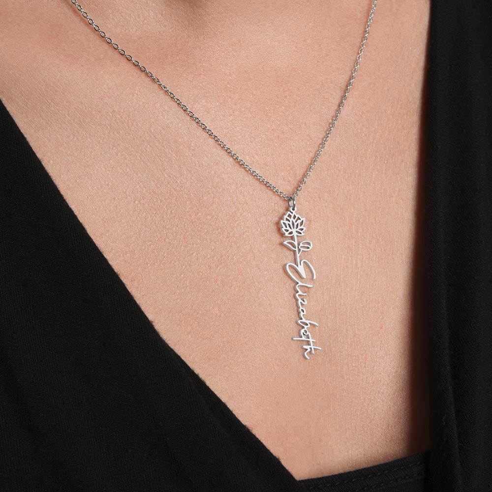 Flower Name Necklace - The perfect necklace for her