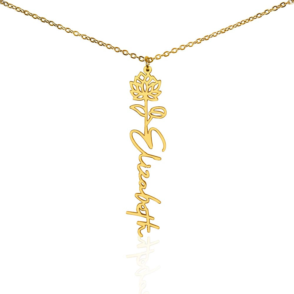 Flower Name Necklace - The perfect necklace for her