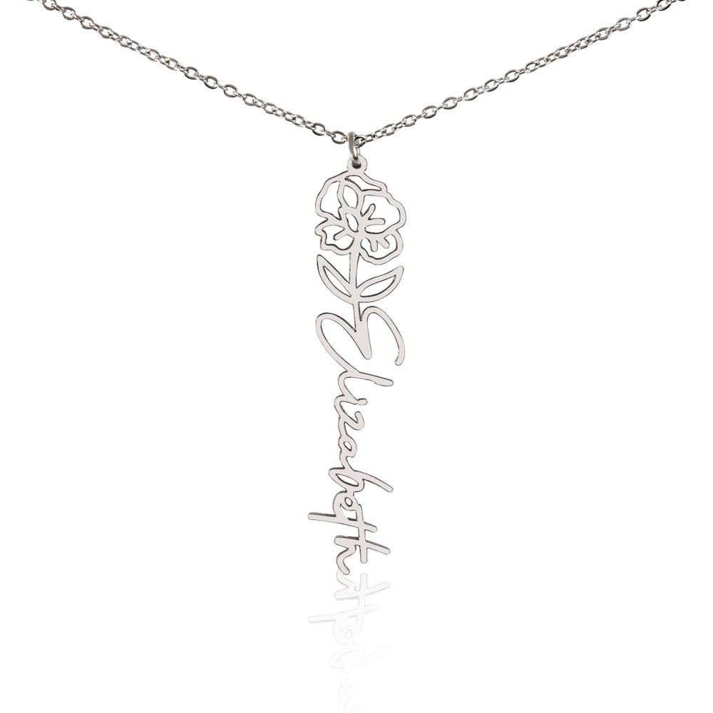 Flower Name Necklace - The perfect necklace for her