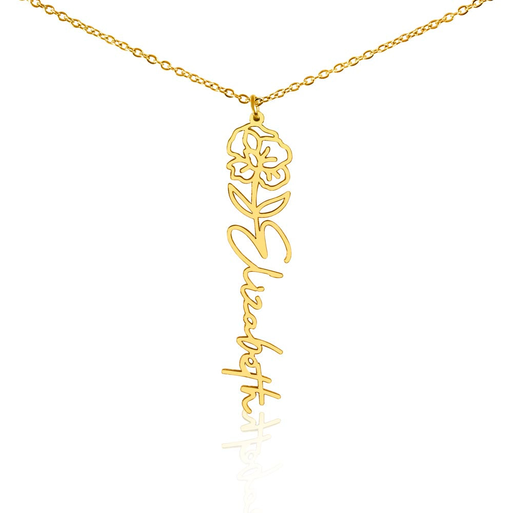 Flower Name Necklace - The perfect necklace for her