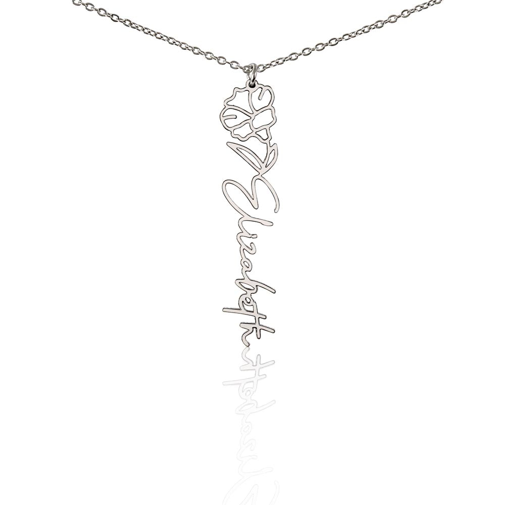 Flower Name Necklace - The perfect necklace for her