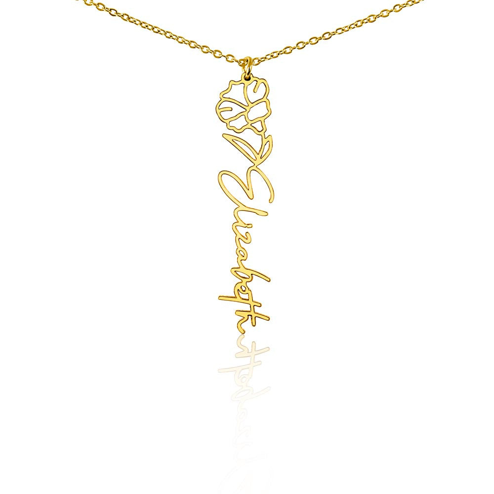 Flower Name Necklace - The perfect necklace for her