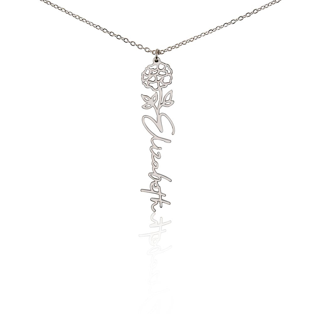 Flower Name Necklace - The perfect necklace for her