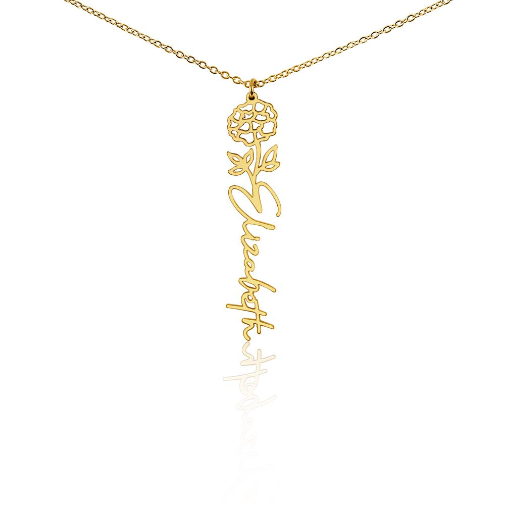 Flower Name Necklace - The perfect necklace for her