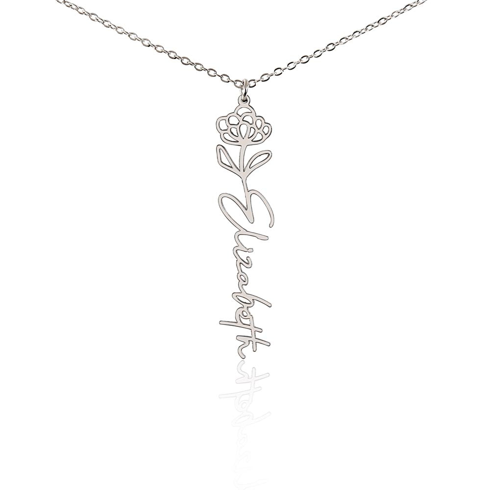 Flower Name Necklace - The perfect necklace for her