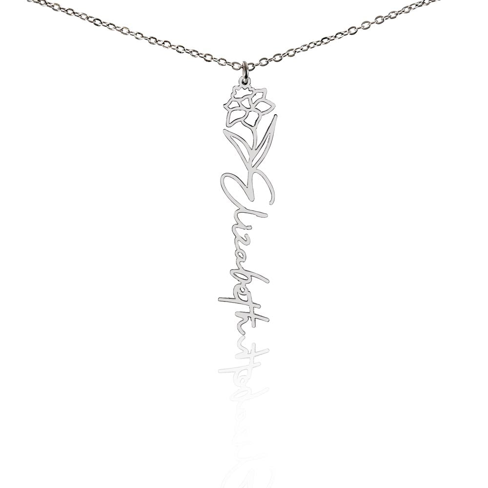 Flower Name Necklace - The perfect necklace for her