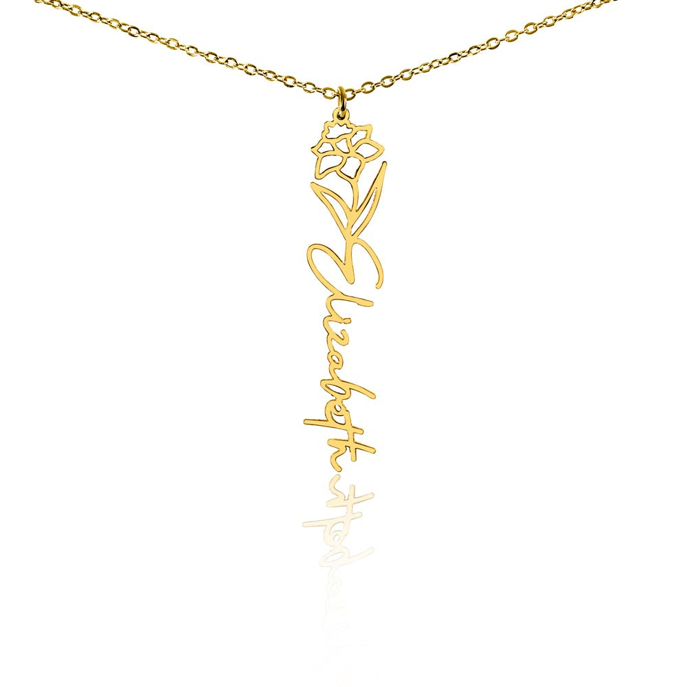 Flower Name Necklace - The perfect necklace for her