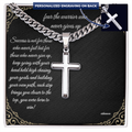 Warrior Cross Necklace — Cuban Link Chain for Him